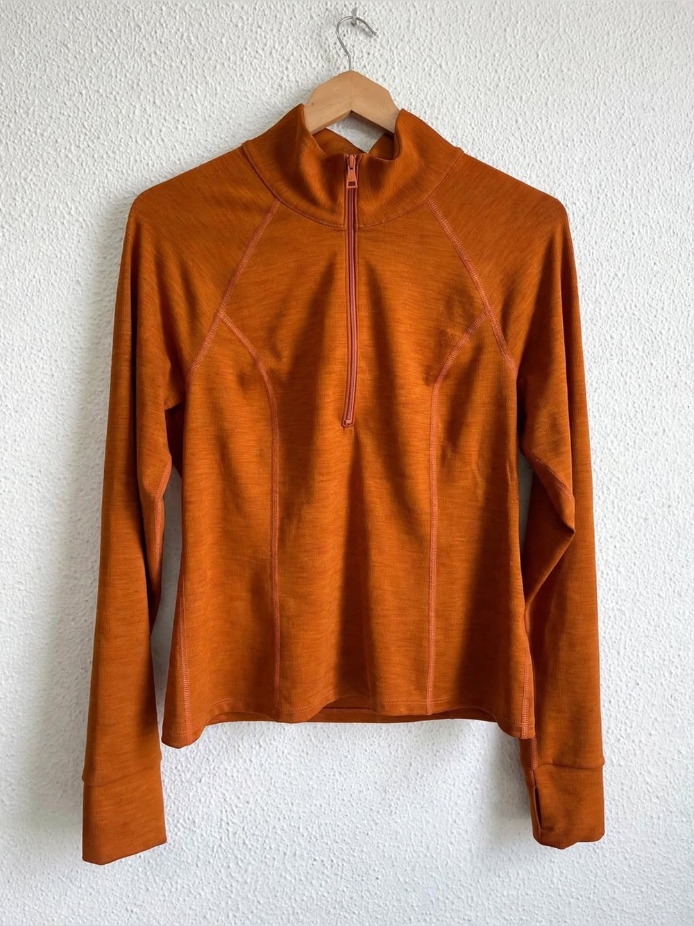 Beyond Yoga 1/4 Zip Pullover Clove Orange Spacedye Activewear Size L